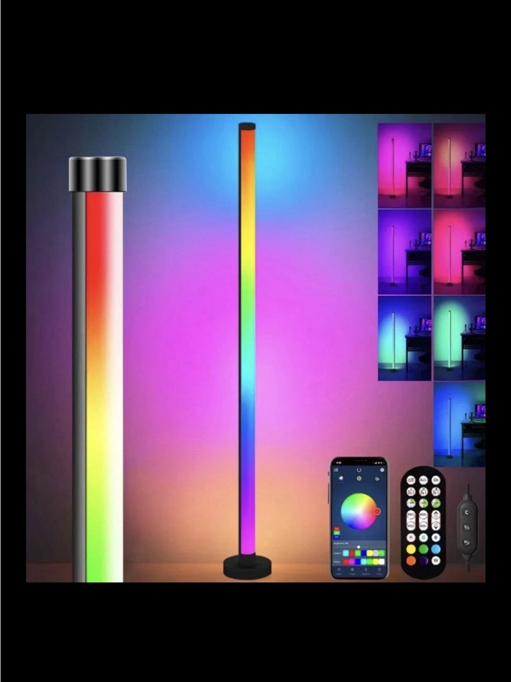 RGB LED Floor Lamp - Color Changing Mood Light